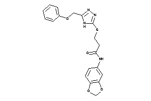 N-(1,3-benzodioxol-5-yl)-3-[[5-(phenoxymethyl)-4H-1,2,4-triazol-3-yl]thio]propionamide