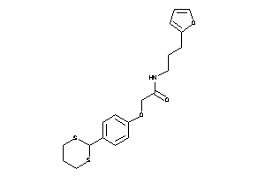 2-[4-(1,3-dithian-2-yl)phenoxy]-N-[3-(2-furyl)propyl]acetamide