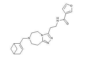Image of N-[2-[7-(4-bicyclo[3.1.1]hept-3-enylmethyl)-5,6,8,9-tetrahydro-[1,2,4]triazolo[3,4-g][1,4]diazepin-3-yl]ethyl]-3-furamide