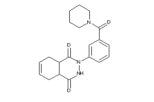 3-[3-(piperidine-1-carbonyl)phenyl]-4a,5,8,8a-tetrahydro-2H-phthalazine-1,4-quinone
