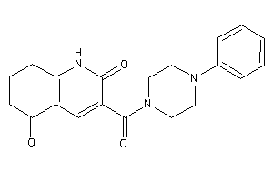 Image of 3-(4-phenylpiperazine-1-carbonyl)-1,6,7,8-tetrahydroquinoline-2,5-quinone