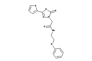 2-[2-keto-5-(2-thienyl)-1,3,4-oxadiazol-3-yl]-N-[2-(phenylthio)ethyl]acetamide
