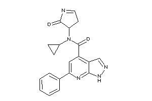 Image of N-cyclopropyl-N-(2-keto-1-pyrrolin-3-yl)-6-phenyl-1H-pyrazolo[3,4-b]pyridine-4-carboxamide