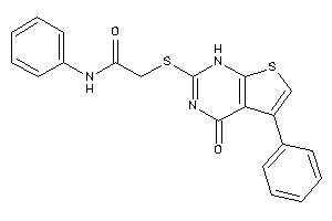 2-[(4-keto-5-phenyl-1H-thieno[2,3-d]pyrimidin-2-yl)thio]-N-phenyl-acetamide