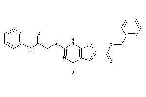2-[(2-anilino-2-keto-ethyl)thio]-4-keto-1H-thieno[2,3-d]pyrimidine-6-carboxylic Acid Benzyl Ester