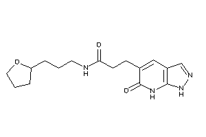 3-(6-keto-1,7-dihydropyrazolo[3,4-b]pyridin-5-yl)-N-[3-(tetrahydrofuryl)propyl]propionamide