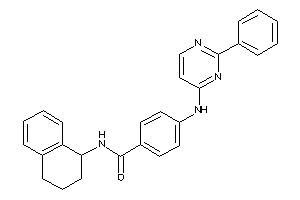 Image of 4-[(2-phenylpyrimidin-4-yl)amino]-N-tetralin-1-yl-benzamide