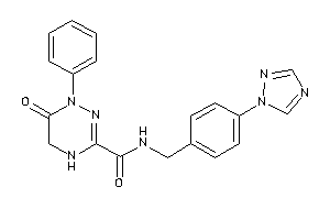 Image of 6-keto-1-phenyl-N-[4-(1,2,4-triazol-1-yl)benzyl]-4,5-dihydro-1,2,4-triazine-3-carboxamide