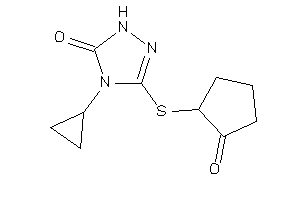 Image of 4-cyclopropyl-3-[(2-ketocyclopentyl)thio]-1H-1,2,4-triazol-5-one