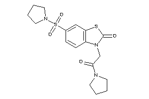 3-(2-keto-2-pyrrolidino-ethyl)-6-pyrrolidinosulfonyl-1,3-benzothiazol-2-one