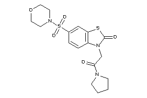 3-(2-keto-2-pyrrolidino-ethyl)-6-morpholinosulfonyl-1,3-benzothiazol-2-one