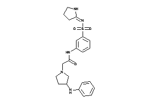 Image of 2-(3-anilinopyrrolidino)-N-[3-(pyrrolidin-2-ylideneamino)sulfonylphenyl]acetamide