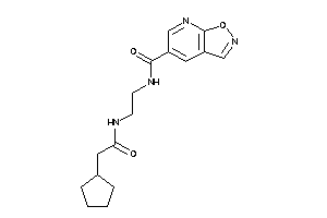 Image of N-[2-[(2-cyclopentylacetyl)amino]ethyl]isoxazolo[5,4-b]pyridine-5-carboxamide