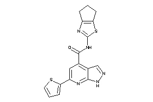 N-(5,6-dihydro-4H-cyclopenta[d]thiazol-2-yl)-6-(2-thienyl)-1H-pyrazolo[3,4-b]pyridine-4-carboxamide