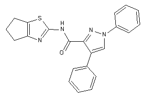 Image of N-(5,6-dihydro-4H-cyclopenta[d]thiazol-2-yl)-1,4-diphenyl-pyrazole-3-carboxamide