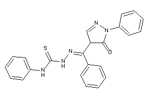 1-[[(5-keto-1-phenyl-2-pyrazolin-4-yl)-phenyl-methylene]amino]-3-phenyl-thiourea