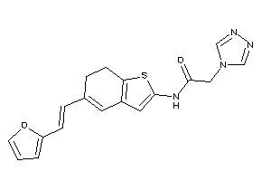 Image of N-[5-[2-(2-furyl)vinyl]-6,7-dihydrobenzothiophen-2-yl]-2-(1,2,4-triazol-4-yl)acetamide