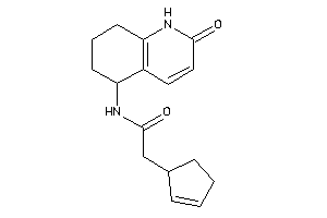 2-cyclopent-2-en-1-yl-N-(2-keto-5,6,7,8-tetrahydro-1H-quinolin-5-yl)acetamide