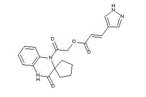 Image of 3-(1H-pyrazol-4-yl)acrylic Acid [2-keto-2-(3-ketospiro[4H-quinoxaline-2,1'-cyclopentane]-1-yl)ethyl] Ester