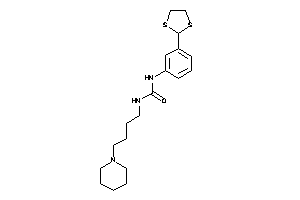 1-[3-(1,3-dithiolan-2-yl)phenyl]-3-(4-piperidinobutyl)urea