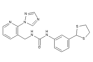 Image of 1-[3-(1,3-dithiolan-2-yl)phenyl]-3-[[2-(1,2,4-triazol-1-yl)-3-pyridyl]methyl]urea