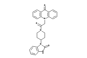 10-[2-keto-2-[4-(2-keto-3H-benzimidazol-1-yl)piperidino]ethyl]acridin-9-one