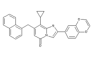2-(1,4-benzodioxin-6-yl)-8-cyclopropyl-7-(1-naphthylmethyl)thiazolo[3,2-a]pyridin-5-one