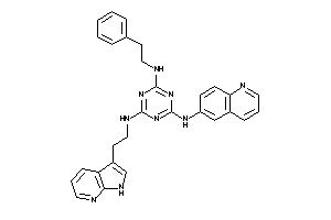 Phenethyl-[4-[2-(1H-pyrrolo[2,3-b]pyridin-3-yl)ethylamino]-6-(6-quinolylamino)-s-triazin-2-yl]amine