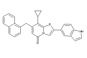 Image of 8-cyclopropyl-2-(1H-indol-5-yl)-7-(1-naphthylmethyl)thiazolo[3,2-a]pyridin-5-one