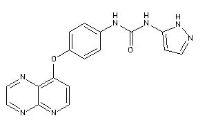 Image of 1-(1H-pyrazol-5-yl)-3-(4-pyrido[2,3-b]pyrazin-8-yloxyphenyl)urea