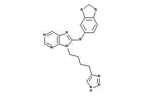 Image of 8-(1,3-benzodioxol-5-ylthio)-9-[4-(1H-triazol-4-yl)butyl]purine