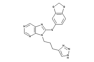 Image of 8-(1,3-benzodioxol-5-ylthio)-9-[3-(1H-triazol-4-yl)propyl]purine