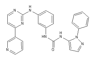 1-(2-phenylpyrazol-3-yl)-3-[3-[[4-(3-pyridyl)pyrimidin-2-yl]amino]phenyl]urea