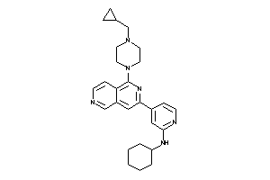 Cyclohexyl-[4-[1-[4-(cyclopropylmethyl)piperazino]-2,6-naphthyridin-3-yl]-2-pyridyl]amine