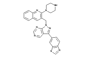 6-[1-[(2-piperazino-3-quinolyl)methyl]pyrazolo[3,4-d]pyrimidin-3-yl]-1,3-benzothiazole