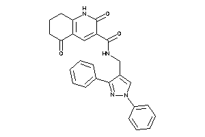 Image of N-[(1,3-diphenylpyrazol-4-yl)methyl]-2,5-diketo-1,6,7,8-tetrahydroquinoline-3-carboxamide