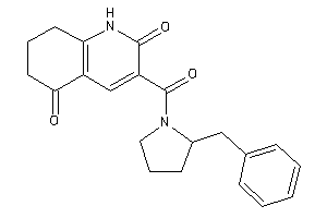 Image of 3-(2-benzylpyrrolidine-1-carbonyl)-1,6,7,8-tetrahydroquinoline-2,5-quinone
