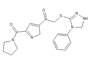 Image of 2-[(4-phenyl-1,5-dihydro-1,2,4-triazol-3-yl)thio]-1-[5-(pyrrolidine-1-carbonyl)-2H-pyrrol-3-yl]ethanone