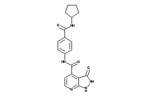 N-[4-(cyclopentylcarbamoyl)phenyl]-3-keto-1,2-dihydropyrazolo[3,4-b]pyridine-4-carboxamide