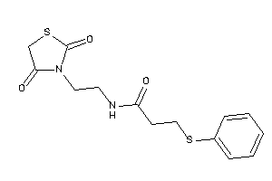 Image of N-[2-(2,4-diketothiazolidin-3-yl)ethyl]-3-(phenylthio)propionamide