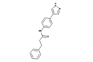 3-phenyl-N-[4-(1H-pyrazol-4-yl)phenyl]propionamide