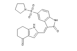 Image of 3-[(4-keto-1,5,6,7-tetrahydroindol-2-yl)methylene]-5-pyrrolidinosulfonyl-oxindole