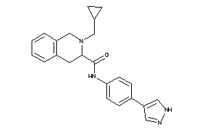 2-(cyclopropylmethyl)-N-[4-(1H-pyrazol-4-yl)phenyl]-3,4-dihydro-1H-isoquinoline-3-carboxamide
