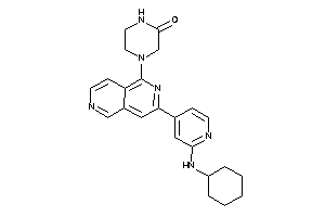 4-[3-[2-(cyclohexylamino)-4-pyridyl]-2,6-naphthyridin-1-yl]piperazin-2-one