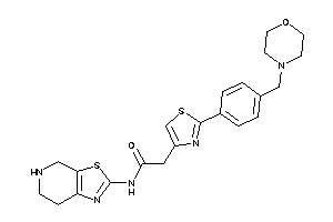 2-[2-[4-(morpholinomethyl)phenyl]thiazol-4-yl]-N-(4,5,6,7-tetrahydrothiazolo[5,4-c]pyridin-2-yl)acetamide