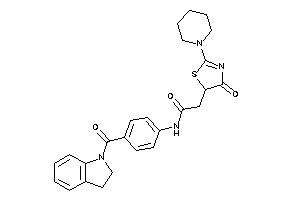 Image of N-[4-(indoline-1-carbonyl)phenyl]-2-(4-keto-2-piperidino-2-thiazolin-5-yl)acetamide