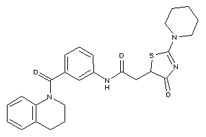 N-[3-(3,4-dihydro-2H-quinoline-1-carbonyl)phenyl]-2-(4-keto-2-piperidino-2-thiazolin-5-yl)acetamide