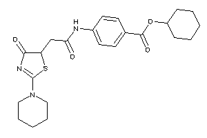 Image of 4-[[2-(4-keto-2-piperidino-2-thiazolin-5-yl)acetyl]amino]benzoic Acid Cyclohexyl Ester