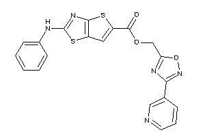 Image of 2-anilinothieno[2,3-d]thiazole-5-carboxylic Acid [3-(3-pyridyl)-1,2,4-oxadiazol-5-yl]methyl Ester