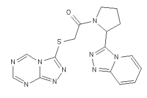 1-[2-([1,2,4]triazolo[4,3-a]pyridin-3-yl)pyrrolidino]-2-([1,2,4]triazolo[4,3-a][1,3,5]triazin-3-ylthio)ethanone
